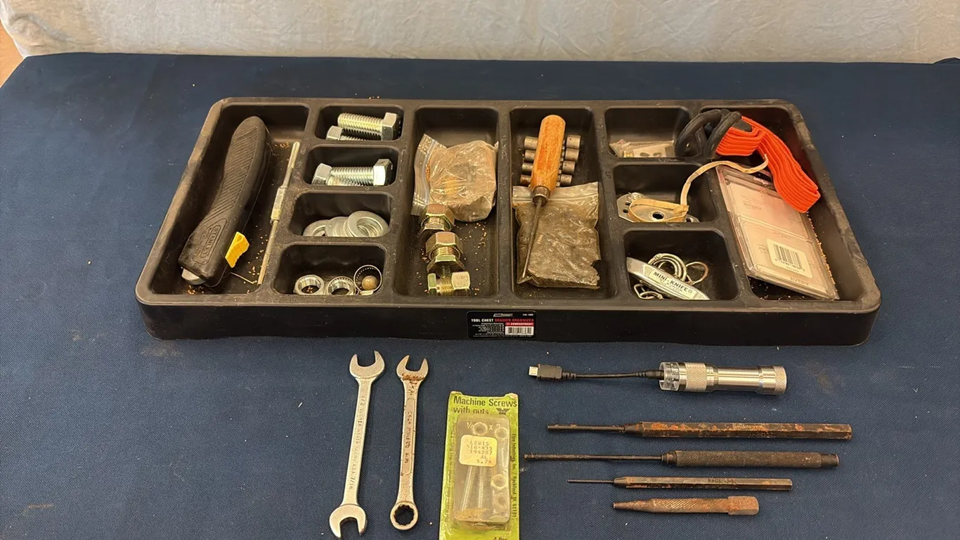 Tool Tray w/ Hardware & Misc Tools