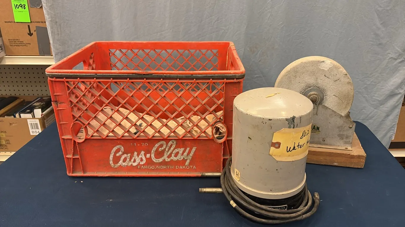 Crate w/ Grindstone & Water Heater