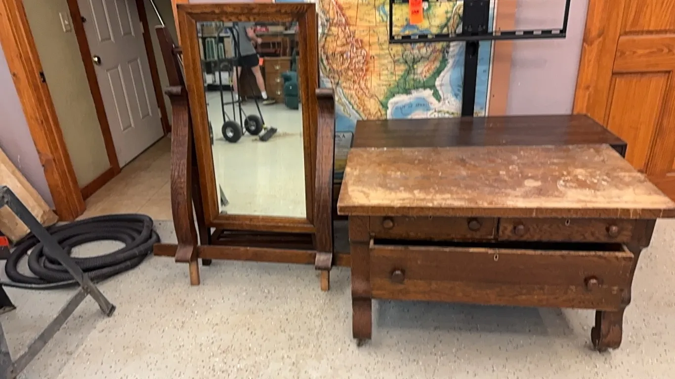 Vintage dresser with mirror