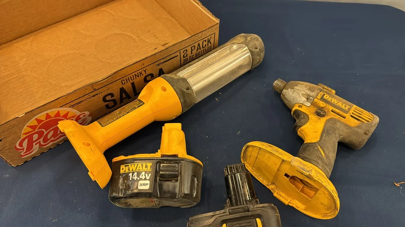DeWalt work light, impact driver