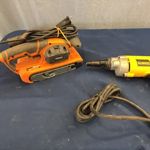 Ridgid belt sander, DeWalt screw gun