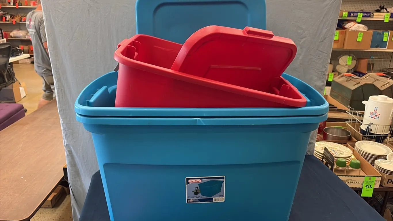 3- Plastic Totes