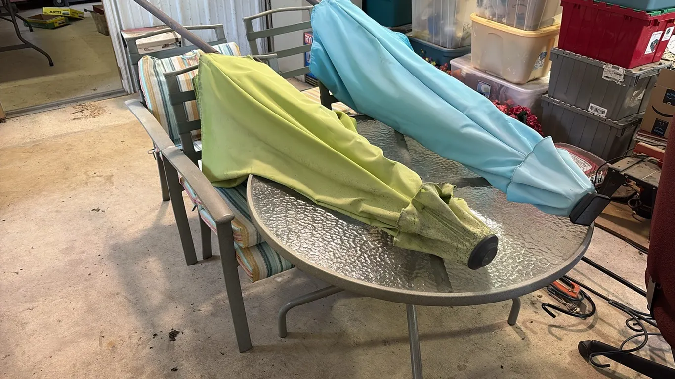 Glass Patio Table Set
