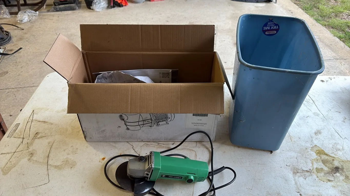 Corded Grinder, Clamps & Pump Pieces