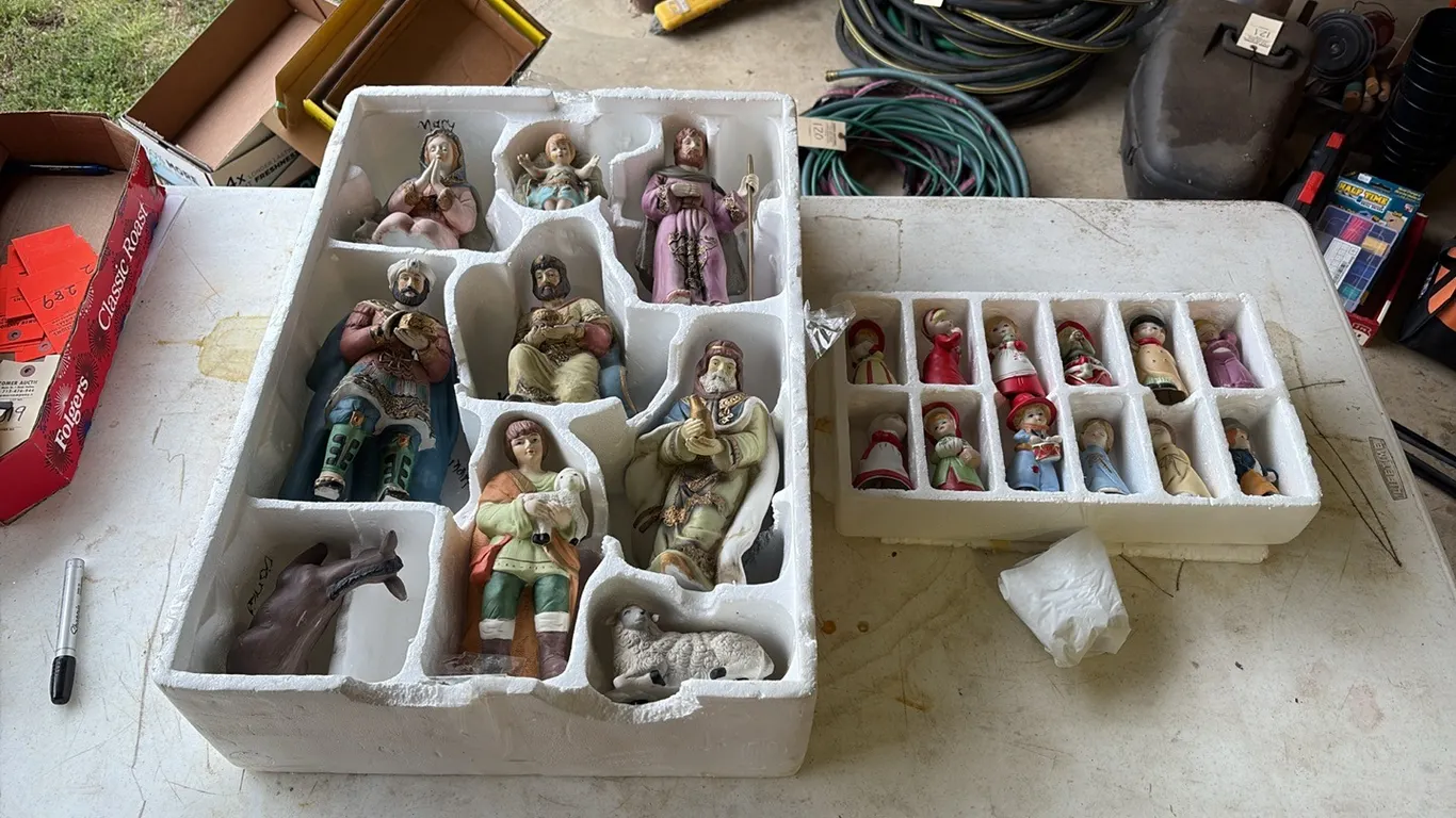 Christmas Nativity Set & Bell Set
