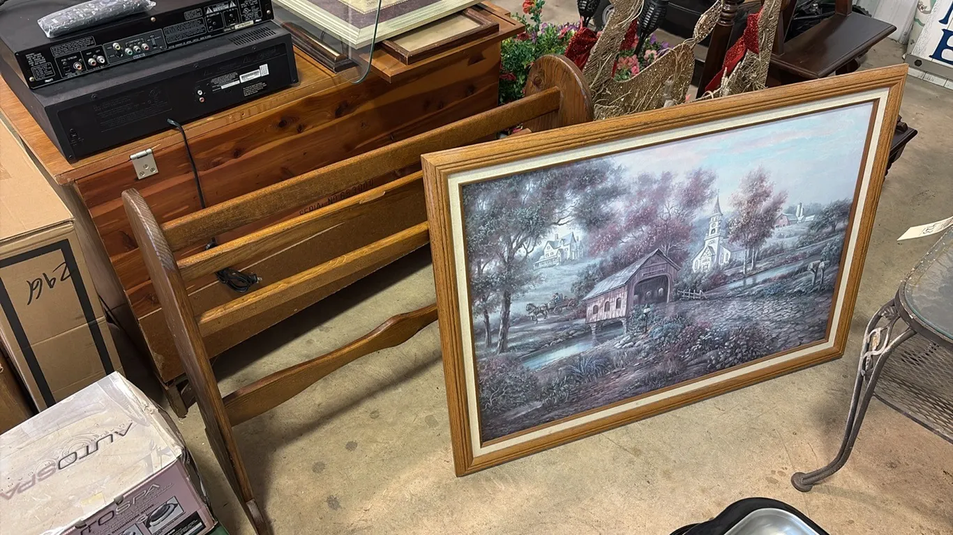 Quilt Rack & Picture