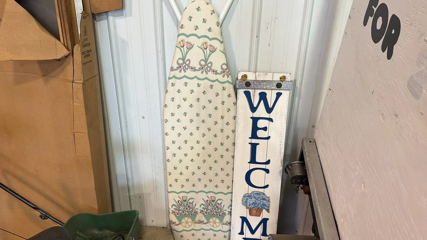 Welcome Sign & Iron Board