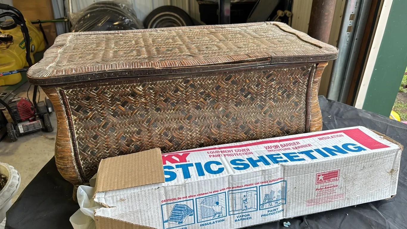 Chest, plastic sheathing