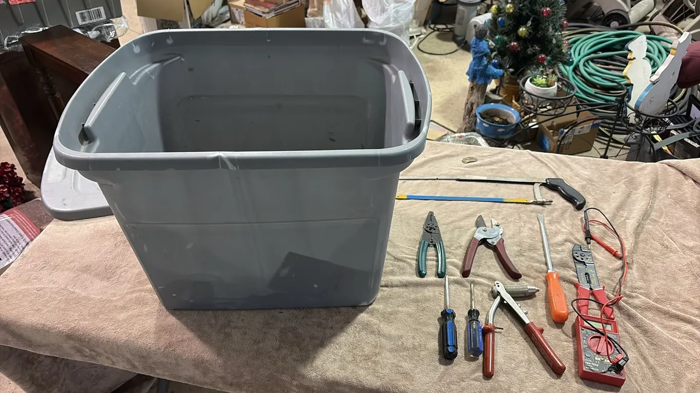 Tote w/ Misc Shop Tools