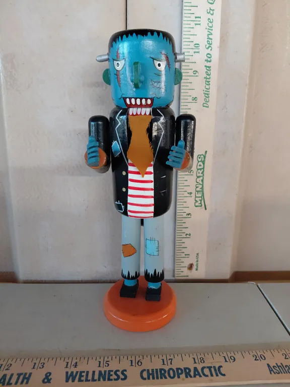 Wooden Frankenstein Nutcracker 10"