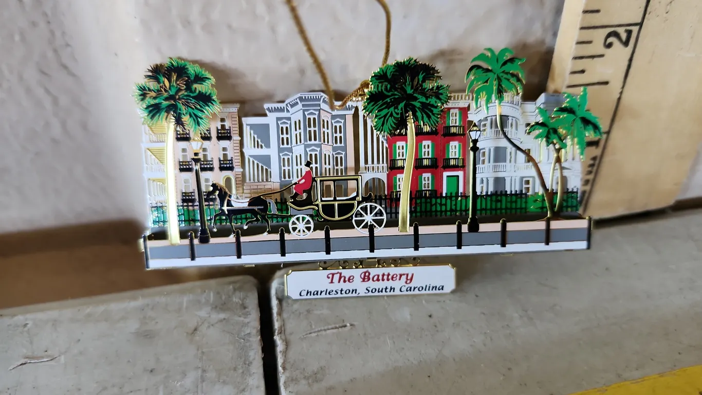 The Battery Charleston, South Carolina Metal Ornament