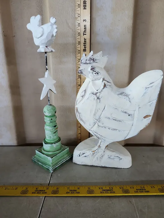 Wood Chicken 13" & Chicken On Stand 16"
