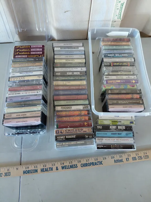 Assorted Cassette Music Tapes-Country, Kenny Rogers, Etc.
