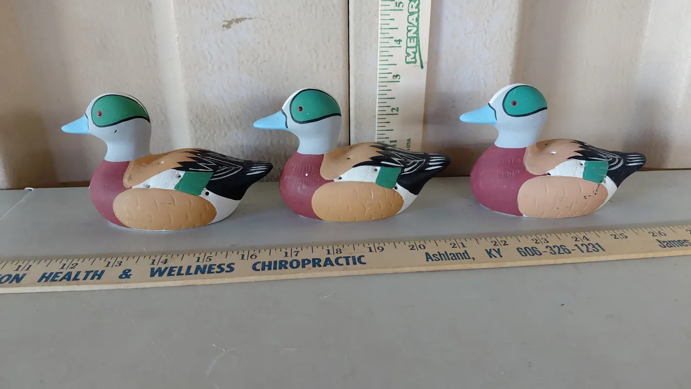 3 Vintage Coty Stetson Wigeon Duck Air Fresheners/Potpourri Holders, Hand Painted Ceramic