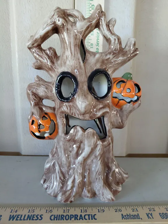 Ceramic Tree Candle Light, Battery Operated 12.5" Tall