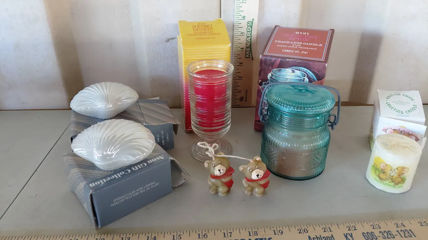 Vintage Avon Unused Candles & Trinket Boxes