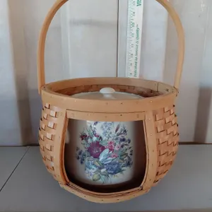 Home & Garden Party Crock Bean Pot & Basket