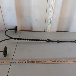 Vintage Style Wrought Iron Hanging Candle Holder 15"X2.5"29"