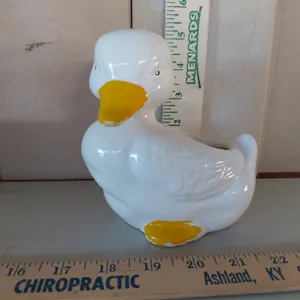 Vintage Taiwan Ceramic Duck Planter/Brush Holder