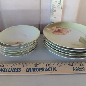 Vintage/Antique Germany Hand Painted Saucers & Bread Plates
