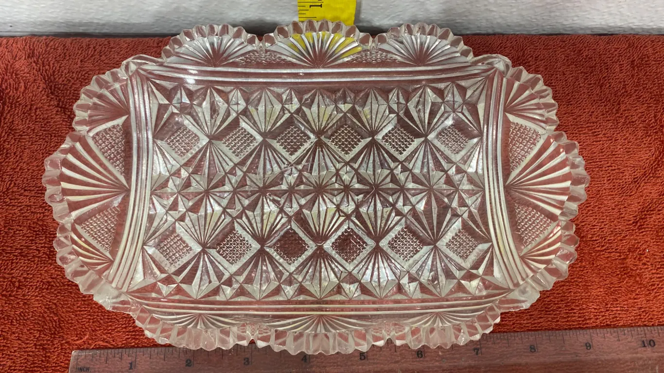 Antique McKee & Brothers EAPG Pressed Glass Celery Relish Dish