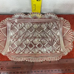 Antique McKee & Brothers EAPG Pressed Glass Celery Relish Dish