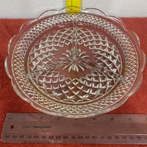 Vintage Anchor Hocking Wexford 3-Part Divided Relish Dish – Clear Glass