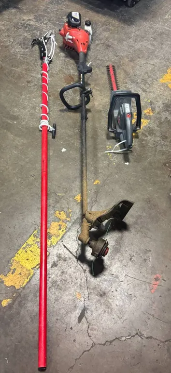 Homelite Gas Trimmer and Craftsman Electric Hedge Trimmer Combo