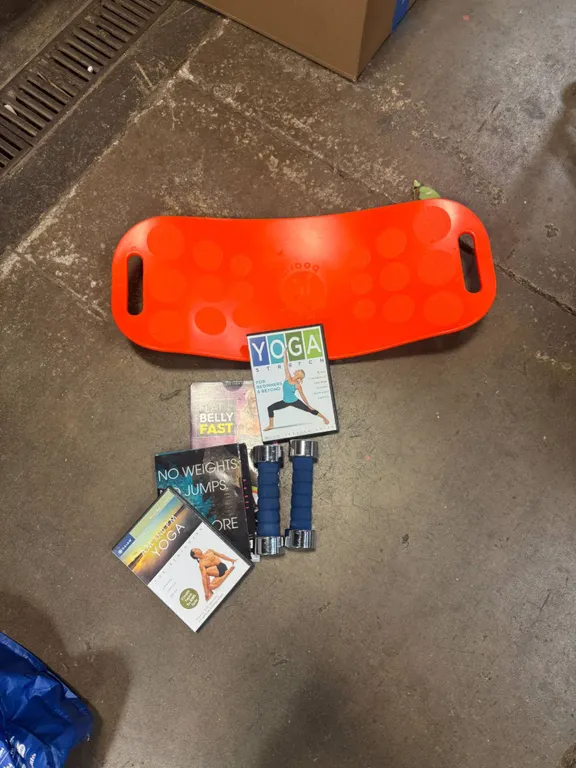 Fitness Set with Core Balance Board, Weights, and Yoga DVDs