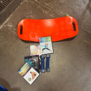 Fitness Set with Core Balance Board, Weights, and Yoga DVDs
