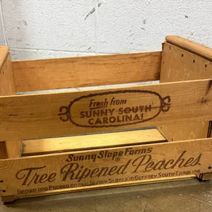 Sunny Slope Farms South Carolina Peach Crate with Branding