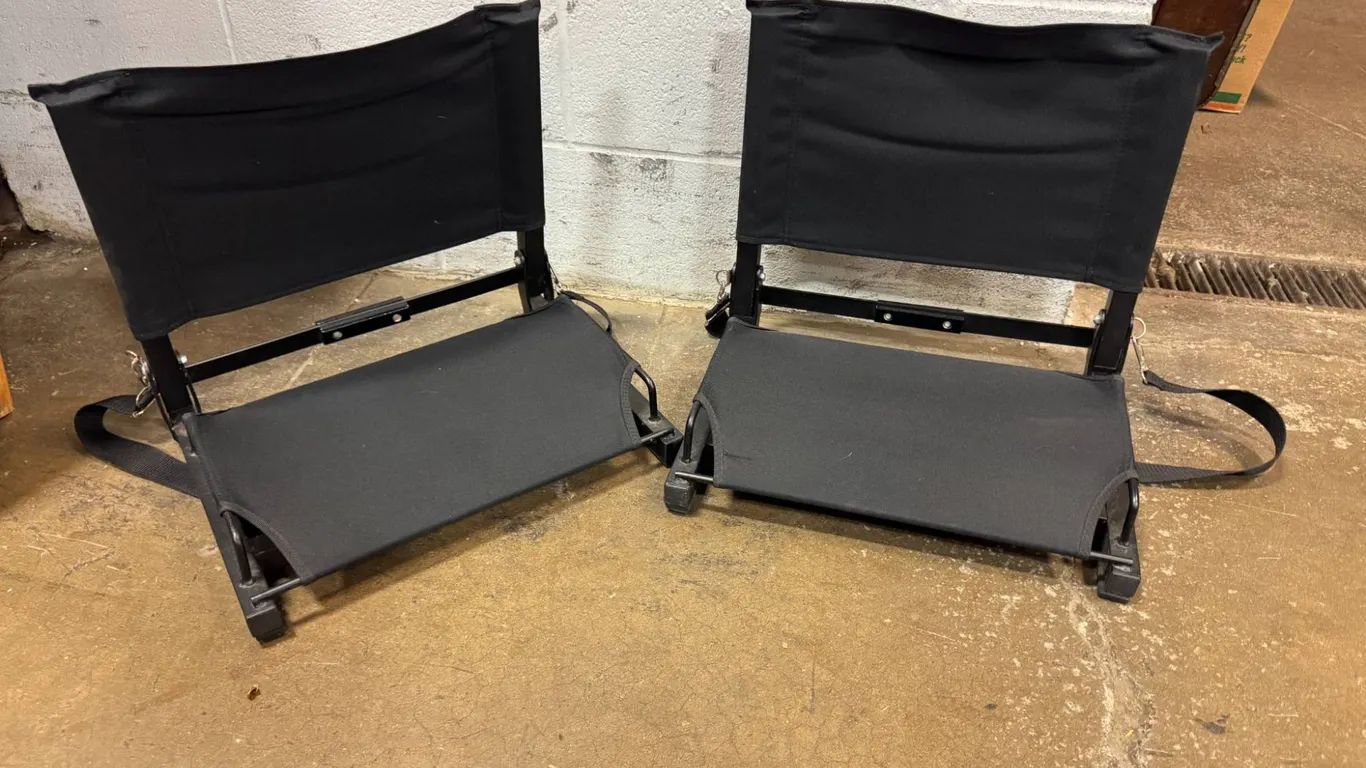 Black Portable Stadium Seats With Folding Design