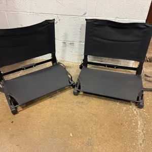 Black Portable Stadium Seats With Folding Design