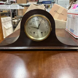 Antique Seth Thomas Tambour No. 7 Mantel Clock with Key, Circa Early 20th Century