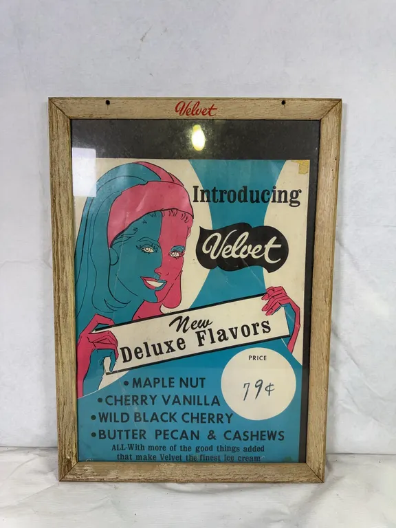 Velvet Ice Cream Advertising Poster