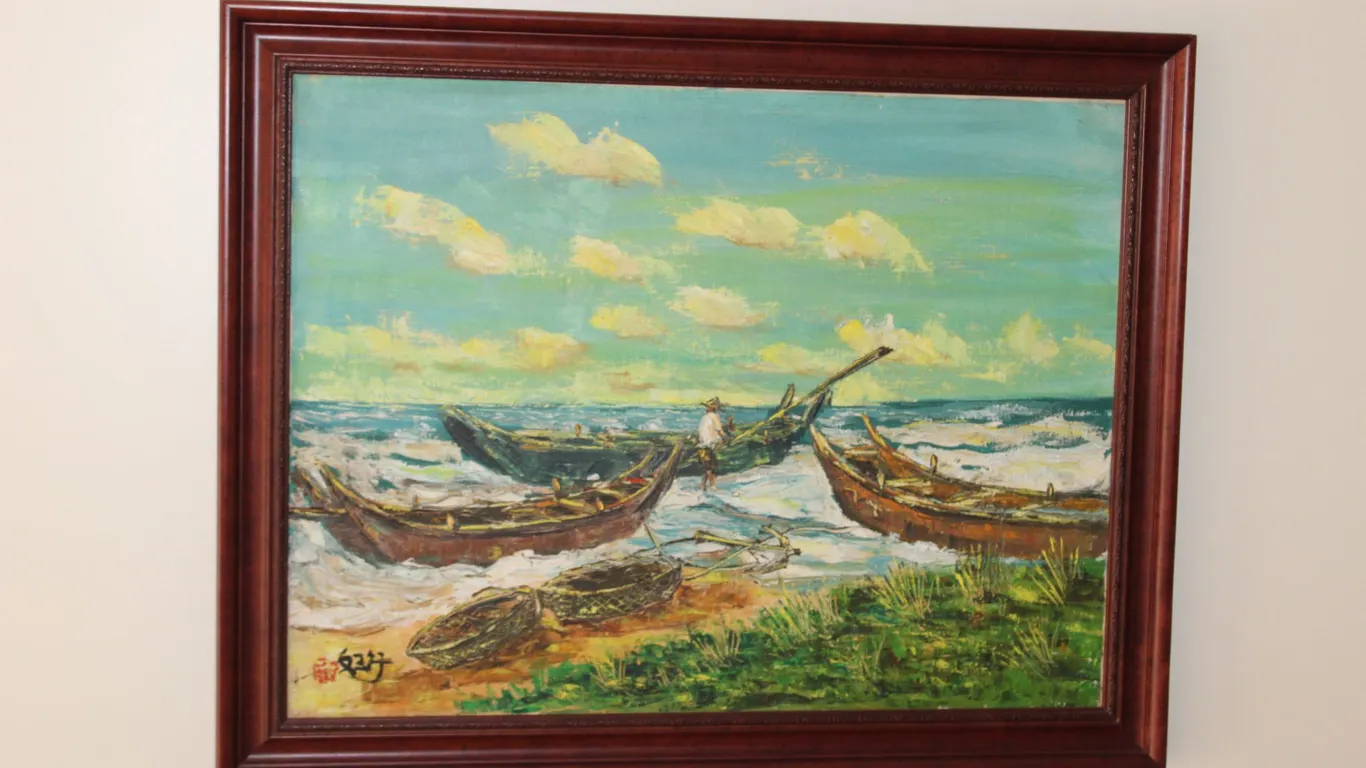 Asian Fishing Painting