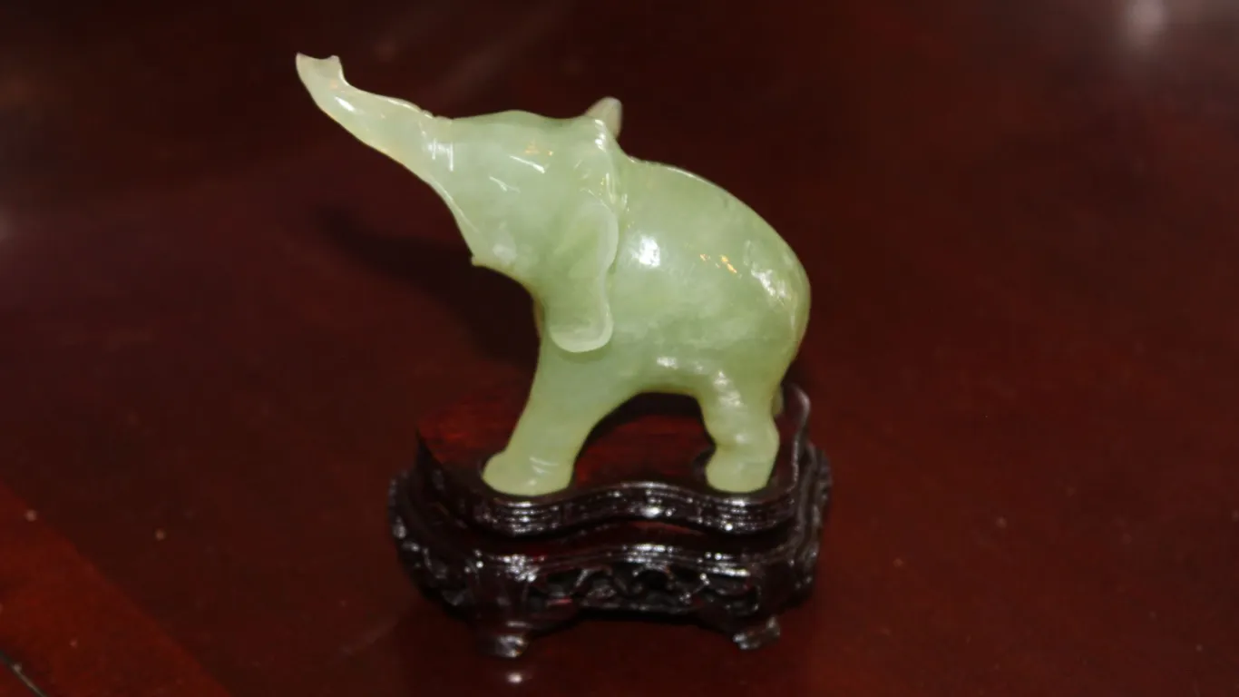 Jade Elephant Figurine