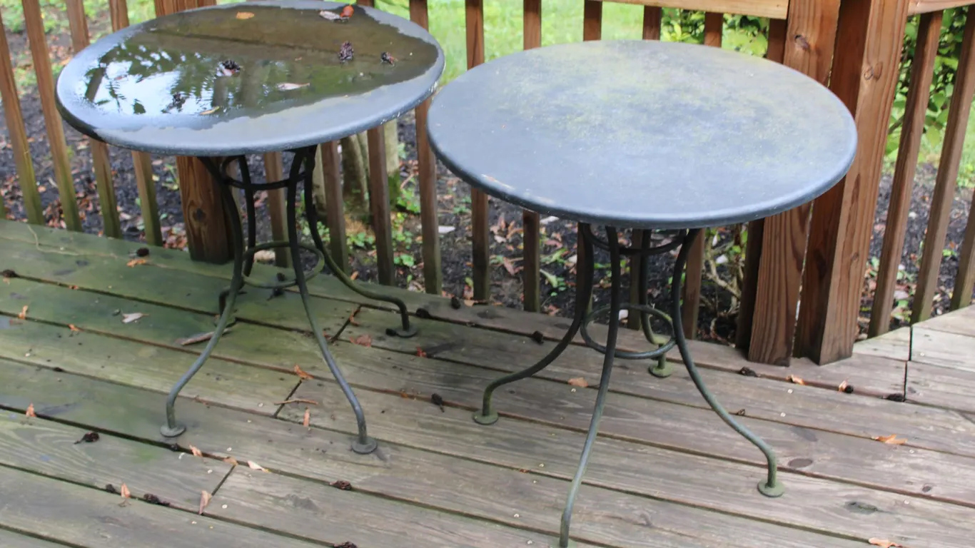 Pair of Metal Patio Tables