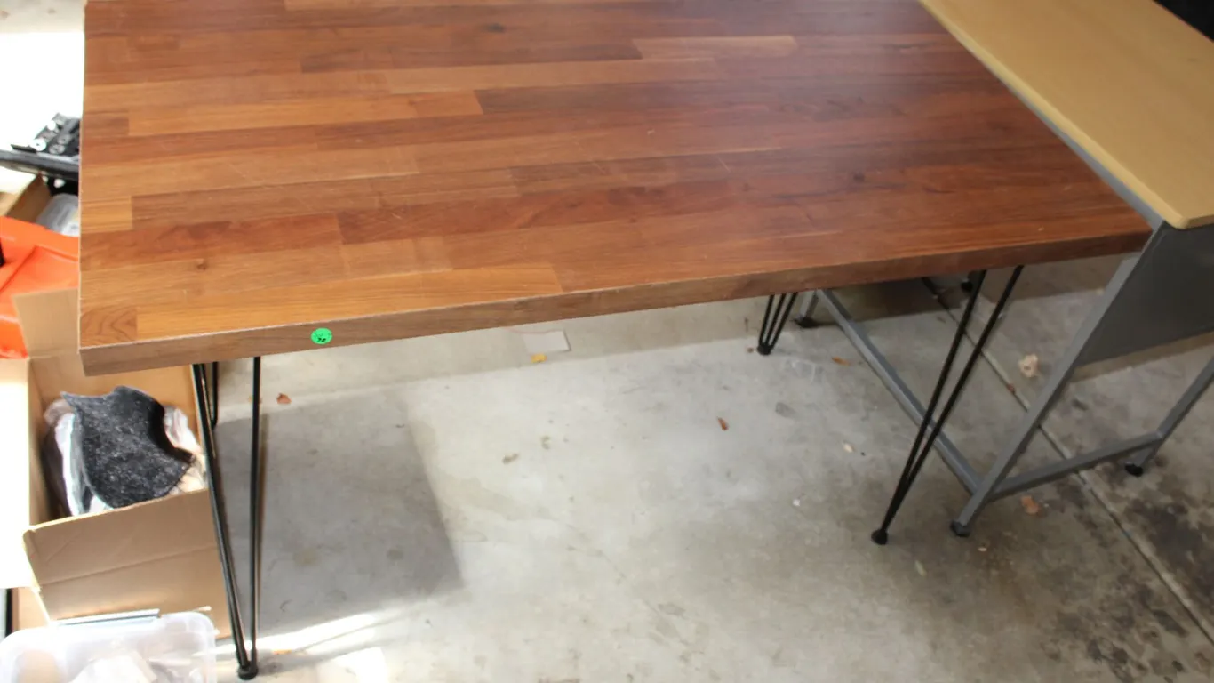 Wood Hairpin Leg Table