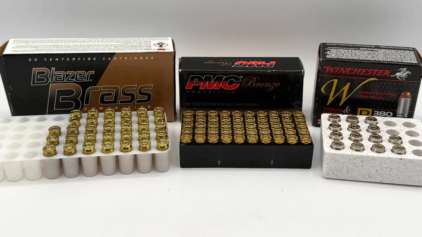 .380 Auto Ammo Blazer, PMC, Winchester