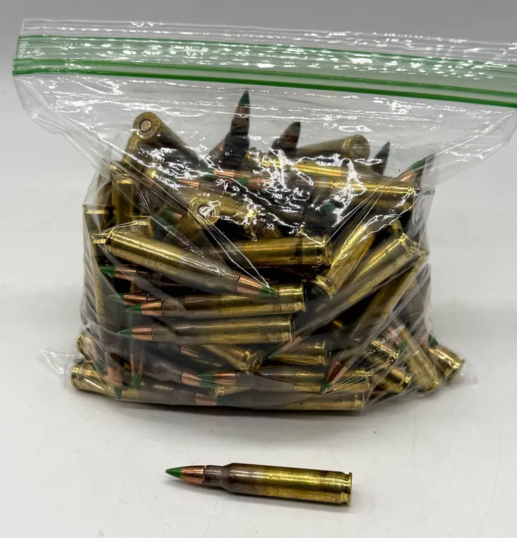 100 Rounds 5.56 NATO Green Tip Ammo