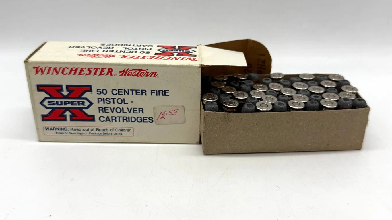 Winchester .38 Automatic Ammo, Box of 50