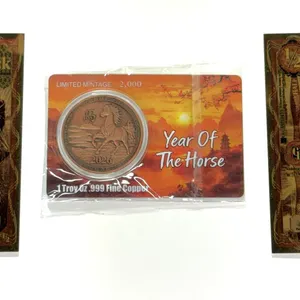 Goldbacks and Copper Year of Horse Coin
