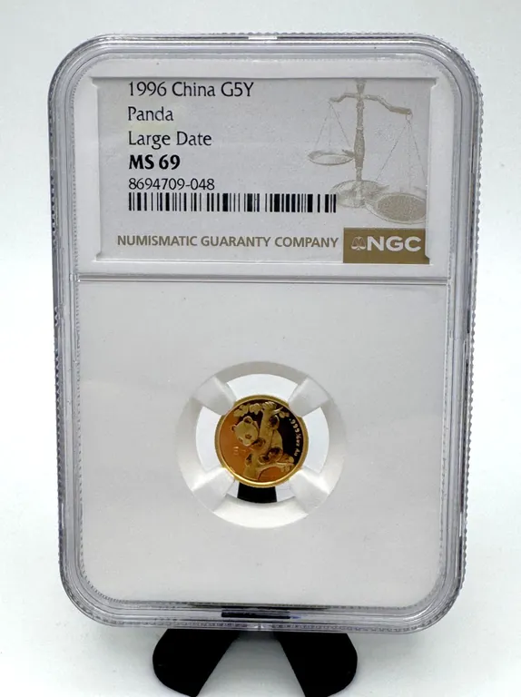 1996 China G5Y Gold Panda Coin NGC MS69