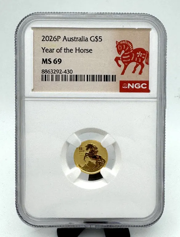 2026P Australia $5 Gold Year of Horse MS69 NGC