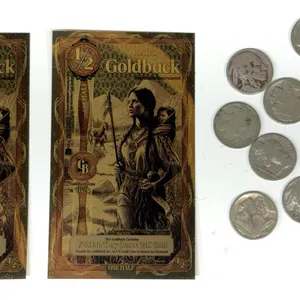 Buffalo Nickels and Idaho Goldback Notes