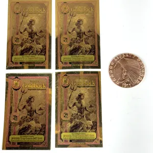 Goldback 1/4 Florida Notes & 1 Oz Copper Round