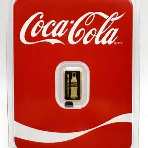 Coca-Cola 0.5 Gram .9999 Gold Bar in Card