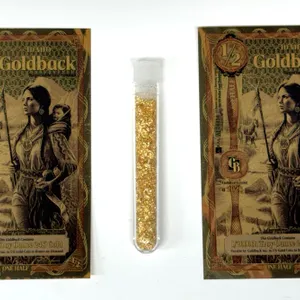 Idaho Goldback 1/2s Note and Gold Flakes