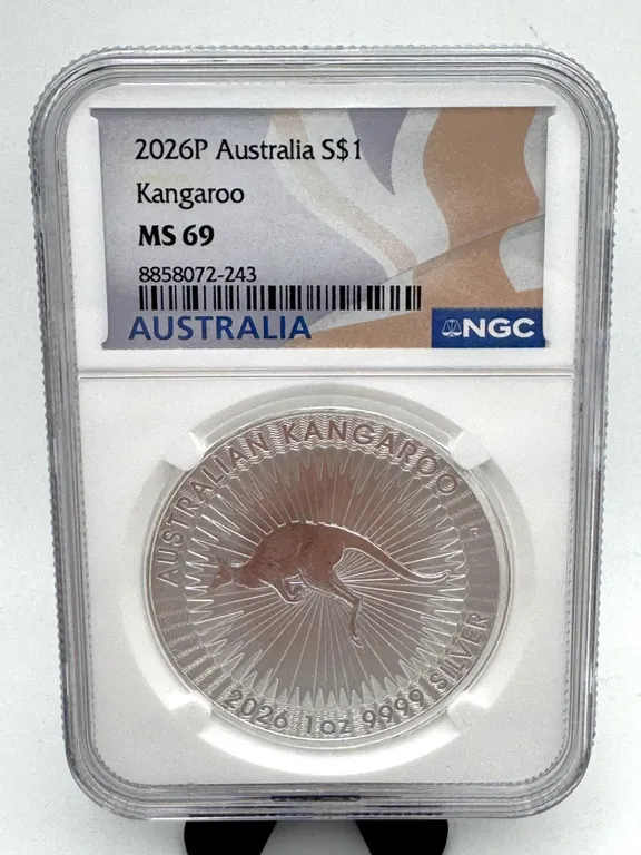 2026P Australia Kangaroo $1 Silver Coin MS 69